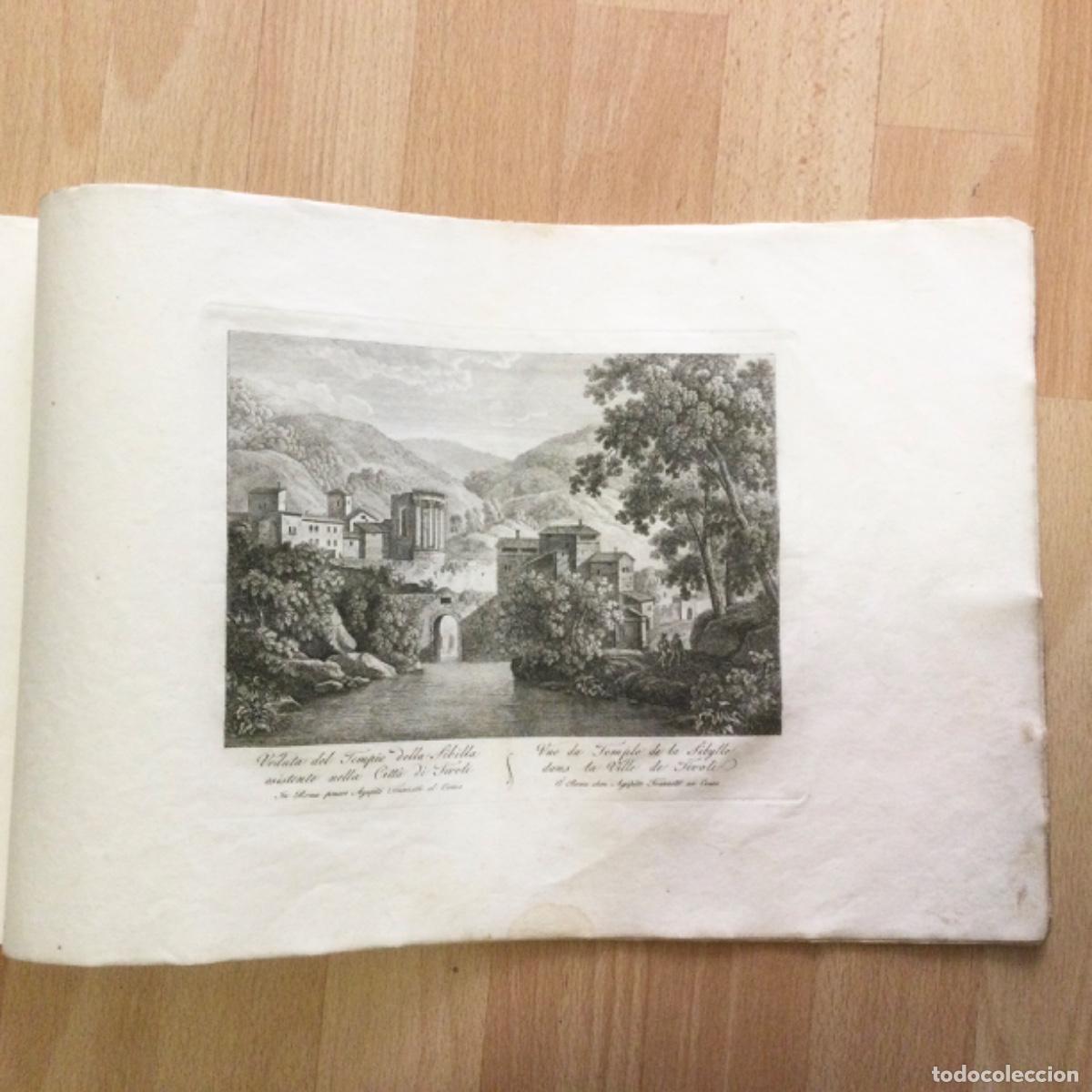 Arte: Grabado N*37. ORIGINAL &ldquo;Veduta del Tempio della Sibila&rdquo; Parboni A&ntilde;o 1.837
