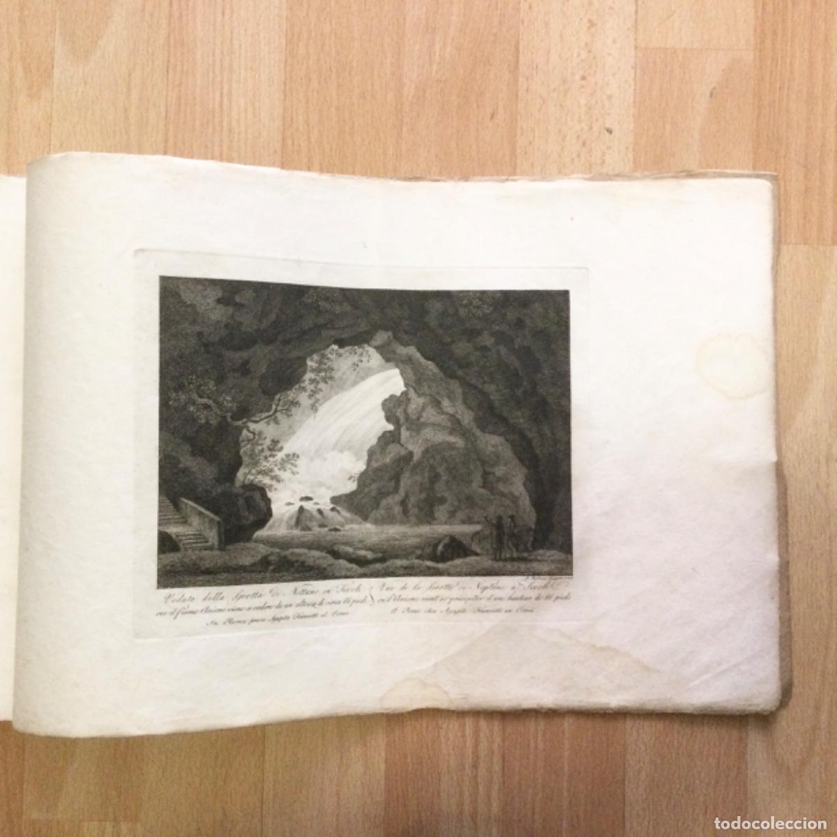 Arte: Grabado N*40. ORIGINAL &ldquo;Veduta della Grotta de Neptuno in Tivol&iacute;&rdquo; Parboni A&ntilde;o 1.837