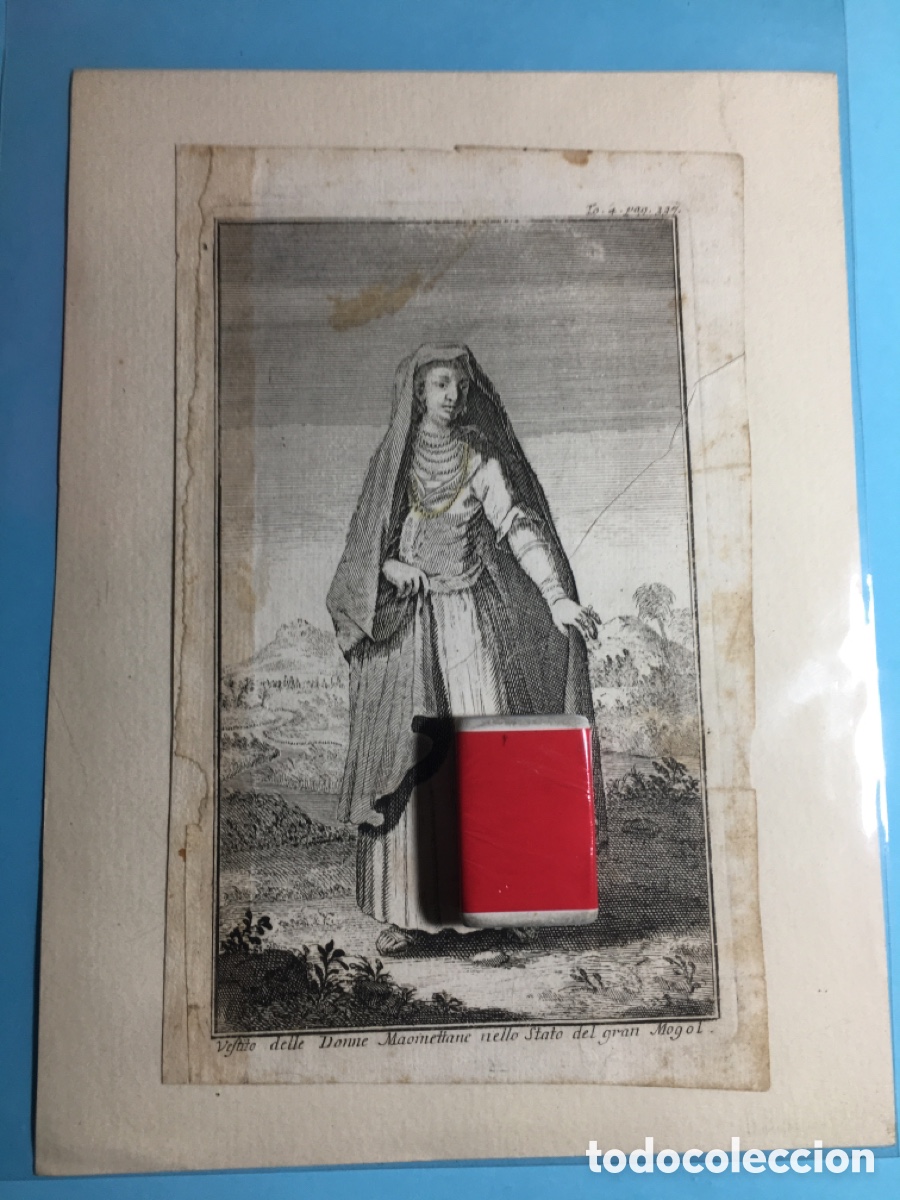 Arte: ANTIGUO MUJER VESTIDA AL MODO Y USO DEL ESTADO DEL GRAN MONGOL