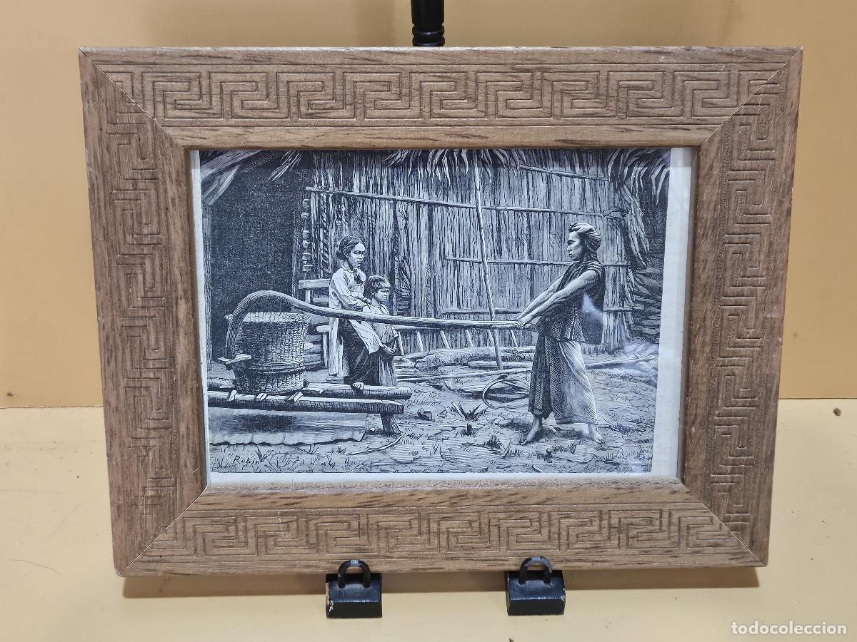 Arte: cuadro con grabado antiguo - Foto 1