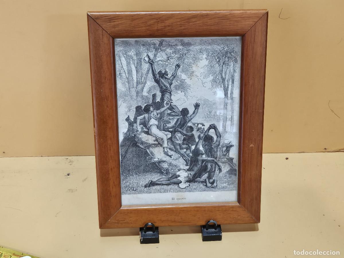 Arte: cuadro con grabado antiguo - Foto 1