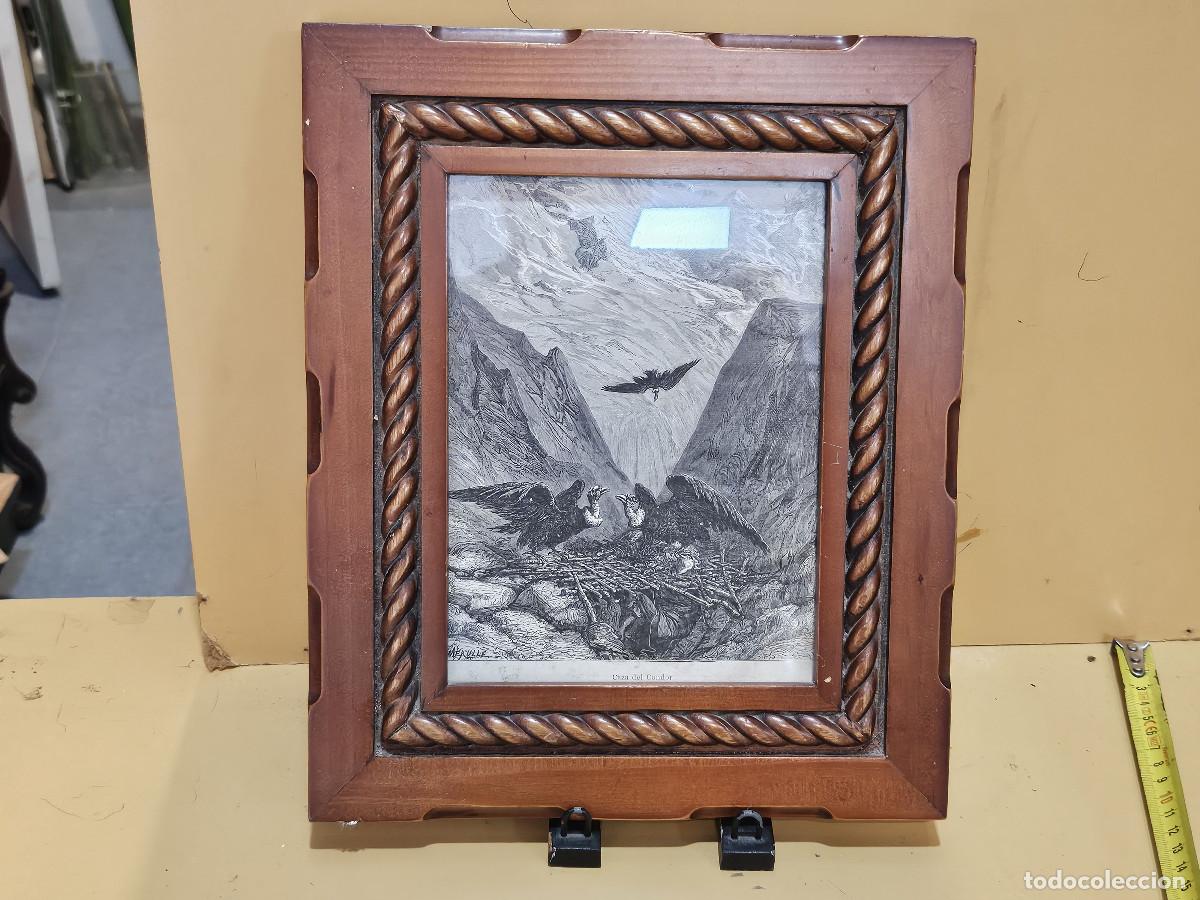 Arte: cuadro con grabado antiguo - Foto 1