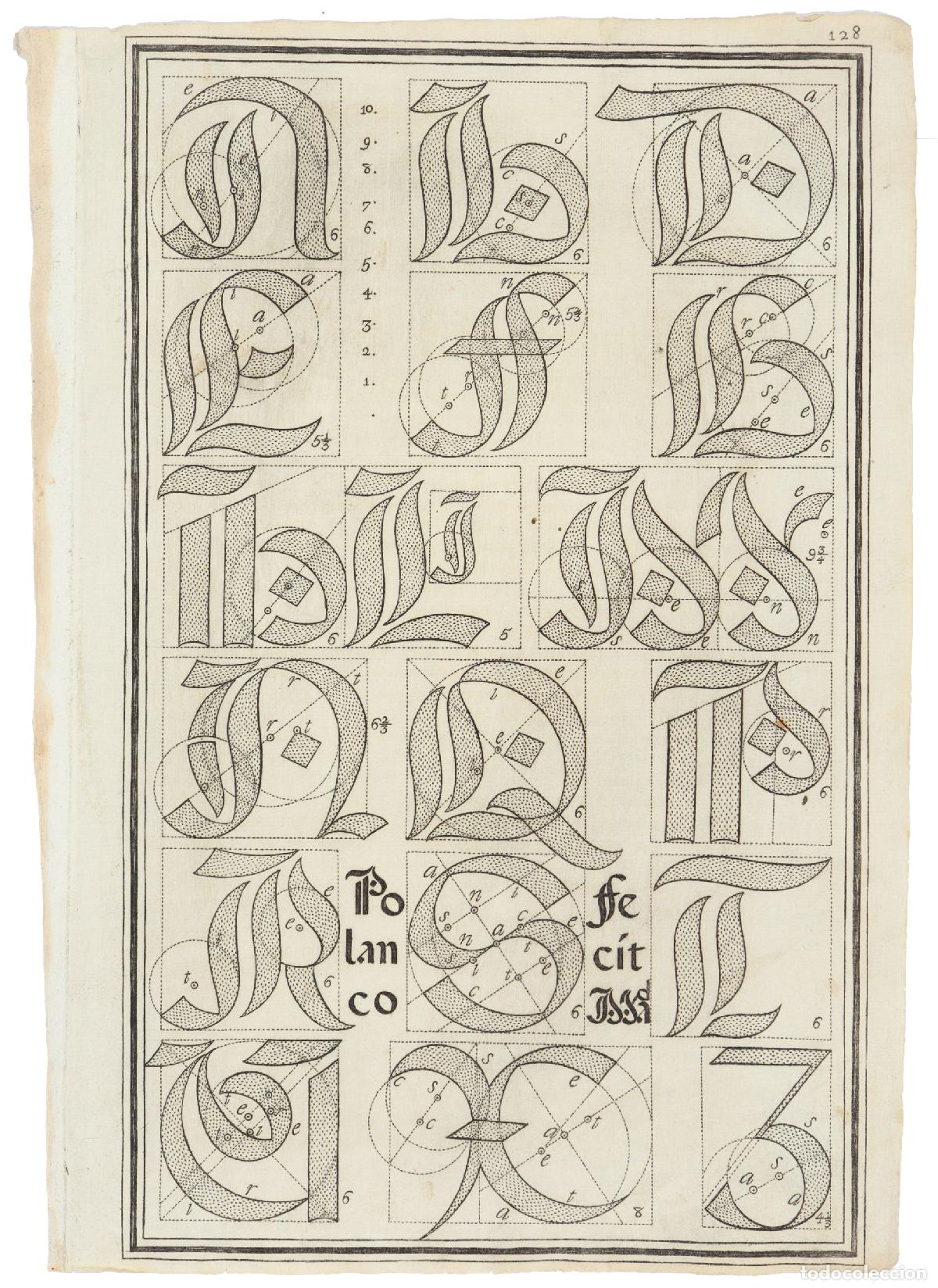 Arte: Letra de Pancilla para Libros - Aznar de Polanco, Juan Claudio (1663-1736) - Foto 1