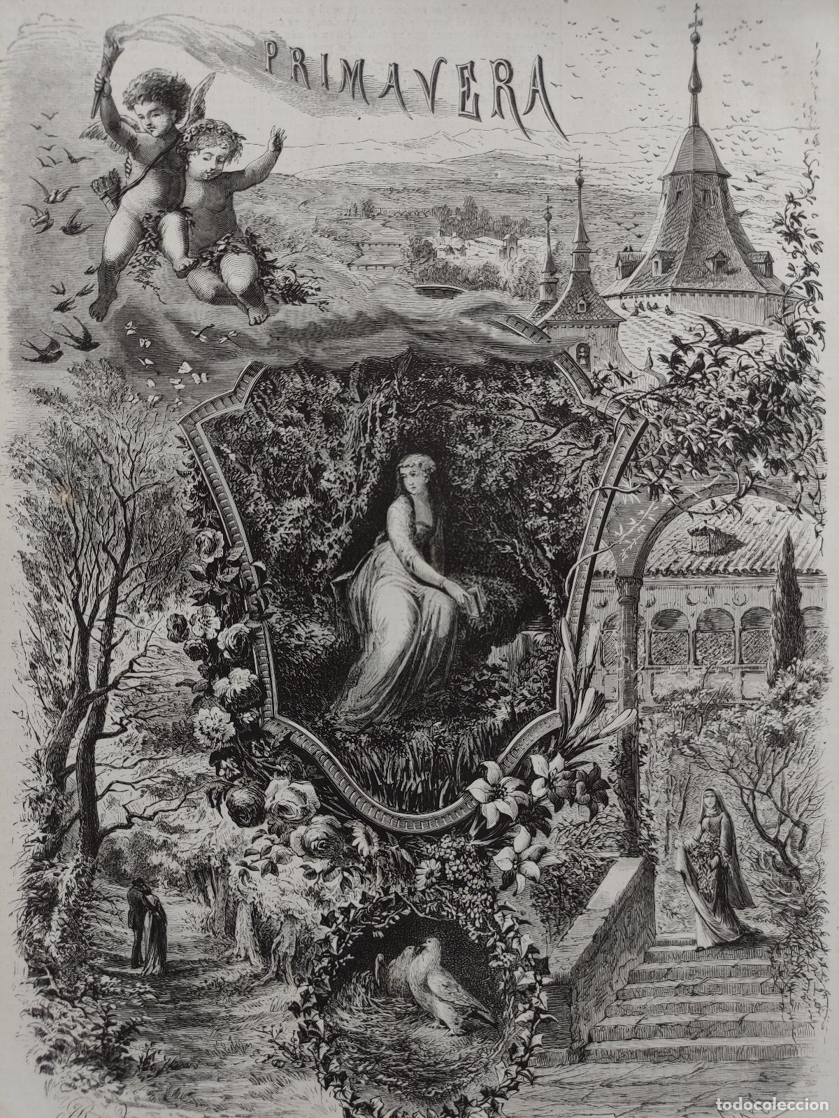 Arte: GRABADO. COMPOSICIONES. ALEGORIA A LA PRIMAVERA - Foto 2