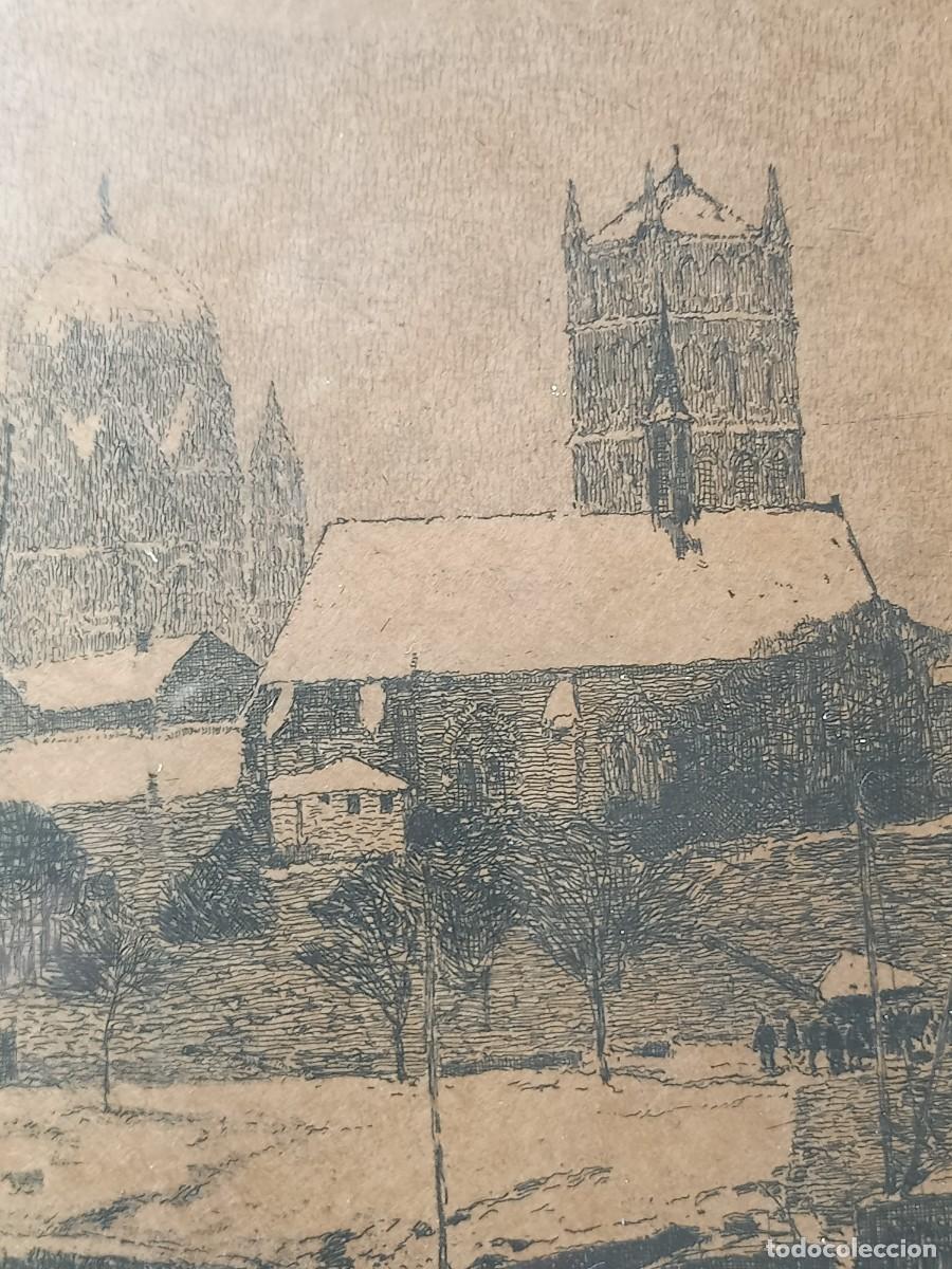 Arte: Grabado antiguo de puerto. - Foto 9