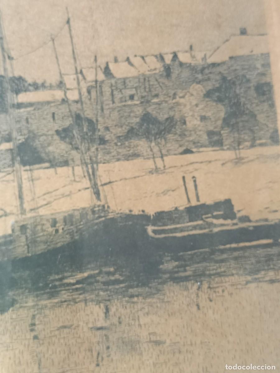 Arte: Grabado antiguo de puerto. - Foto 10
