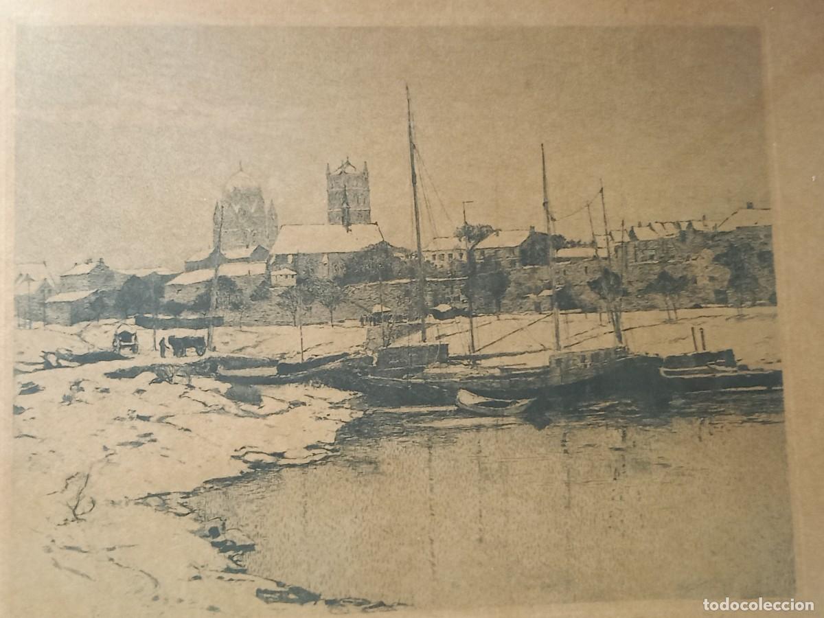Arte: Grabado antiguo de puerto. - Foto 12