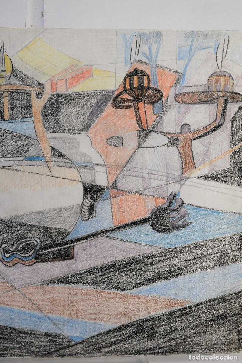 Arte: Dibujo a ceras estilo cubista Bodeg&oacute;n objetos - Foto 5