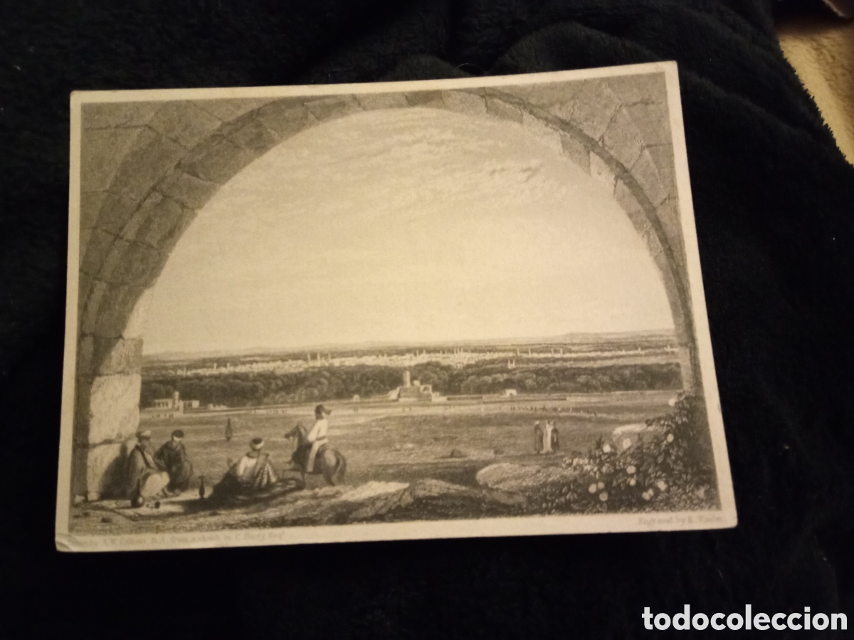 Arte: Antiguo grabado de E.Finden, mide 14,5x10,7cm