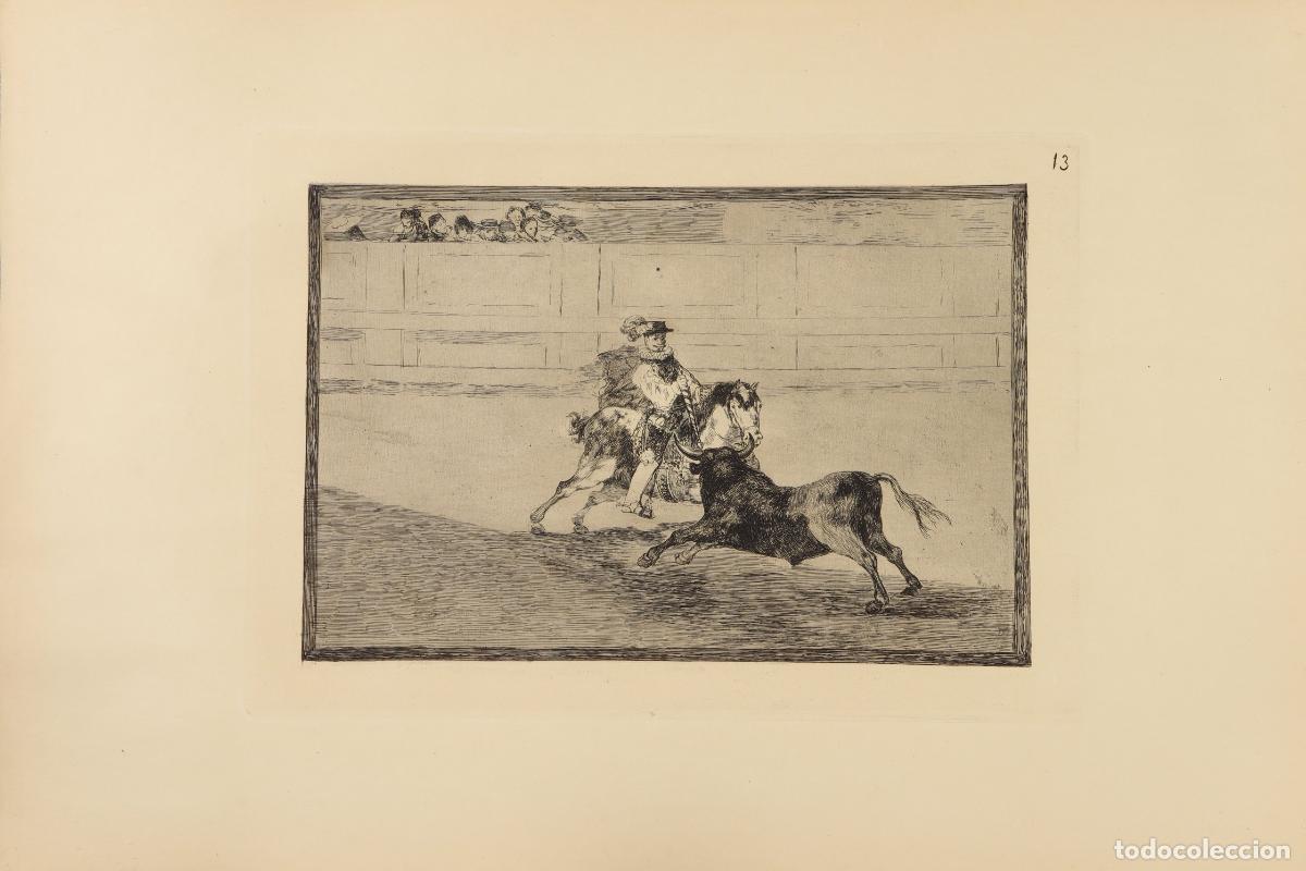 Arte: Un caballero espa&ntilde;ol en plaza quebrando rejoncillos sin auxilio de los chulos - Calcograf&iacute;a Nacional