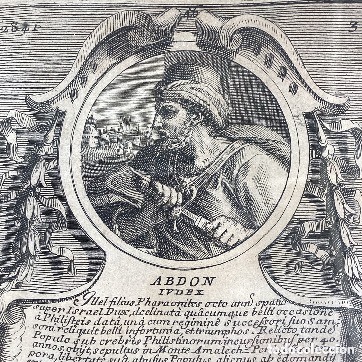 Arte: Grabado de Profetas y Reyes del Antiguo Testamento - Foto 4