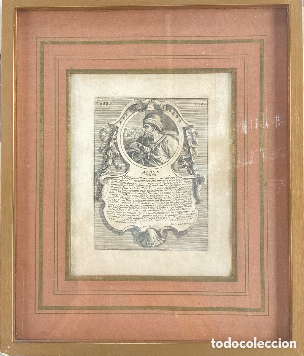 Arte: Grabado de Profetas y Reyes del Antiguo Testamento - Foto 1