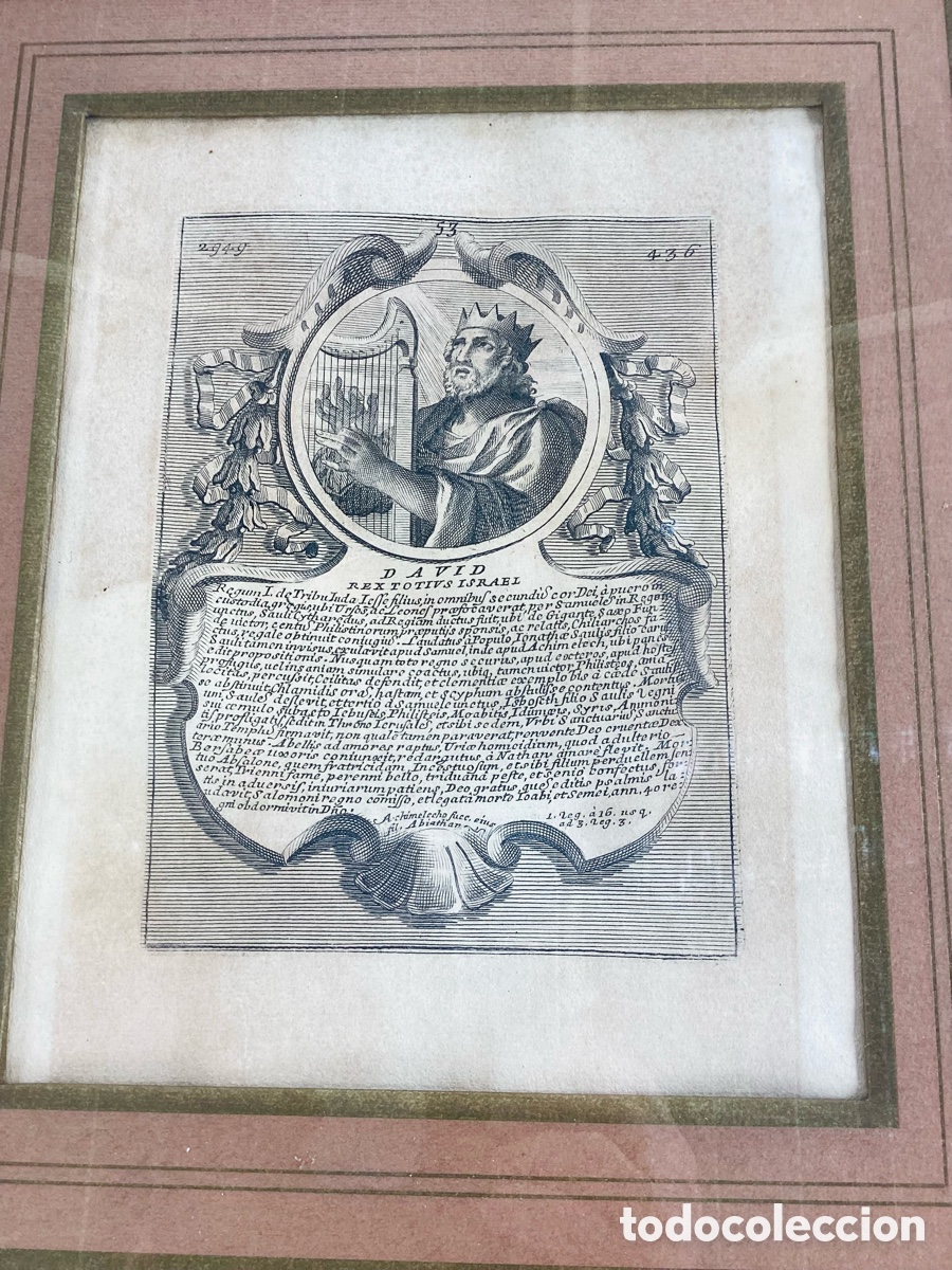Arte: Grabado de Profetas Y Reyes del Antiguo Testamento - Foto 2