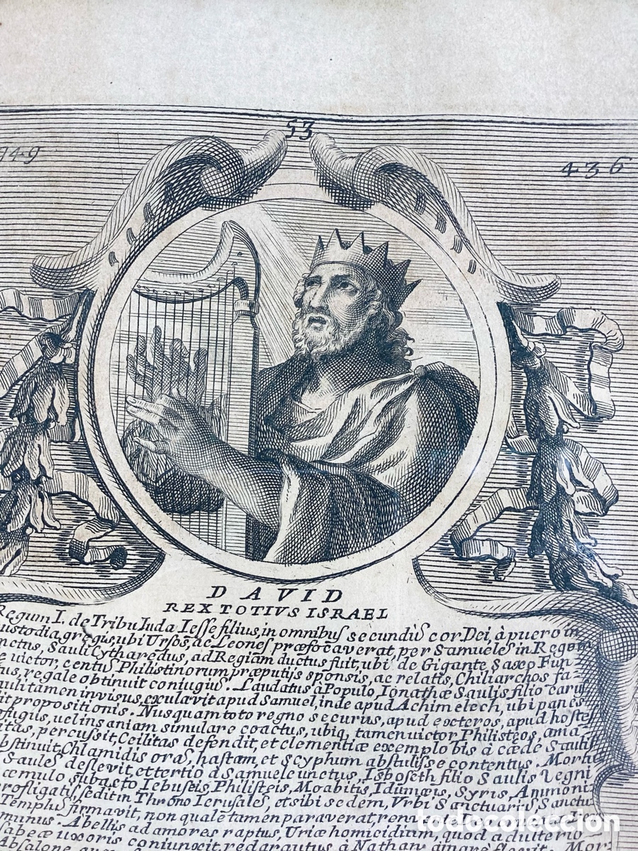 Arte: Grabado de Profetas Y Reyes del Antiguo Testamento - Foto 3