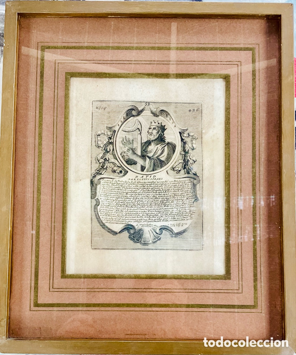 Arte: Grabado de Profetas Y Reyes del Antiguo Testamento - Foto 1
