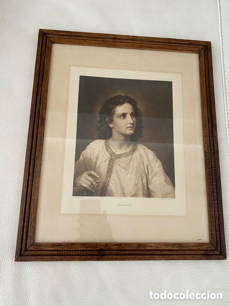 Arte: Grabado con marco de madera antiguo - Foto 14