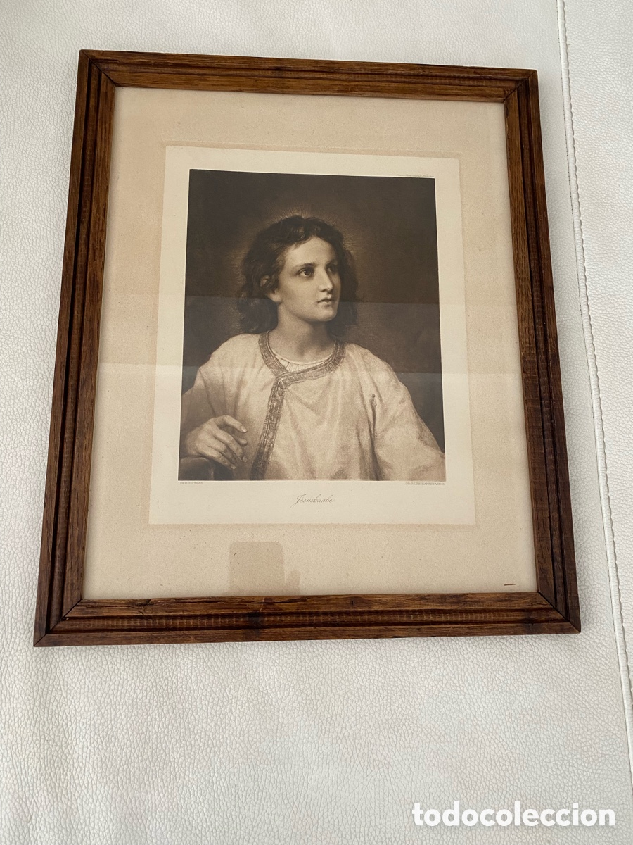 Arte: Grabado con marco de madera antiguo - Foto 15