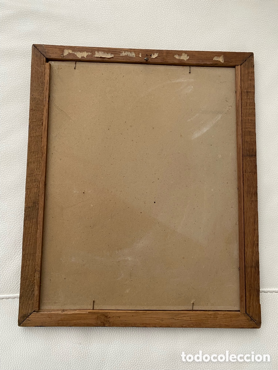 Arte: Grabado con marco de madera antiguo - Foto 16