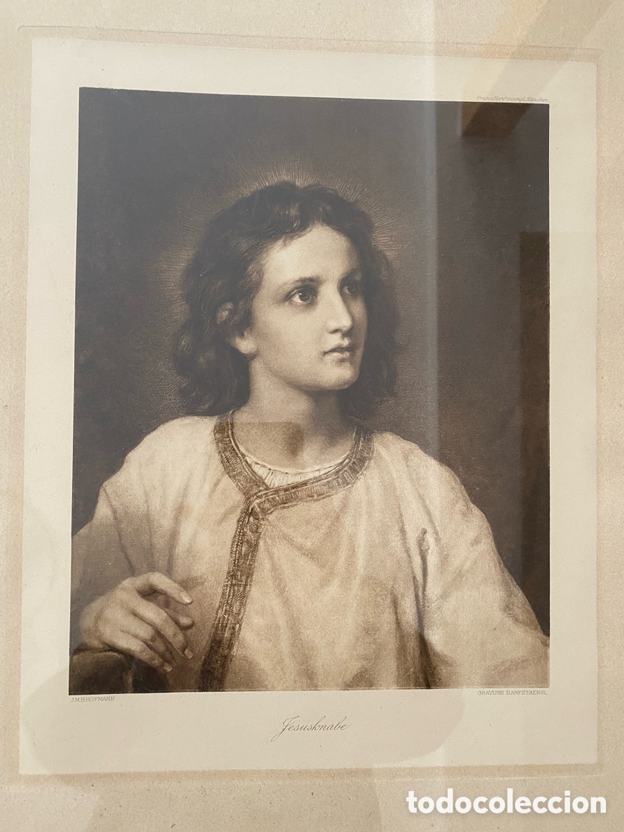 Arte: Grabado con marco de madera antiguo - Foto 18