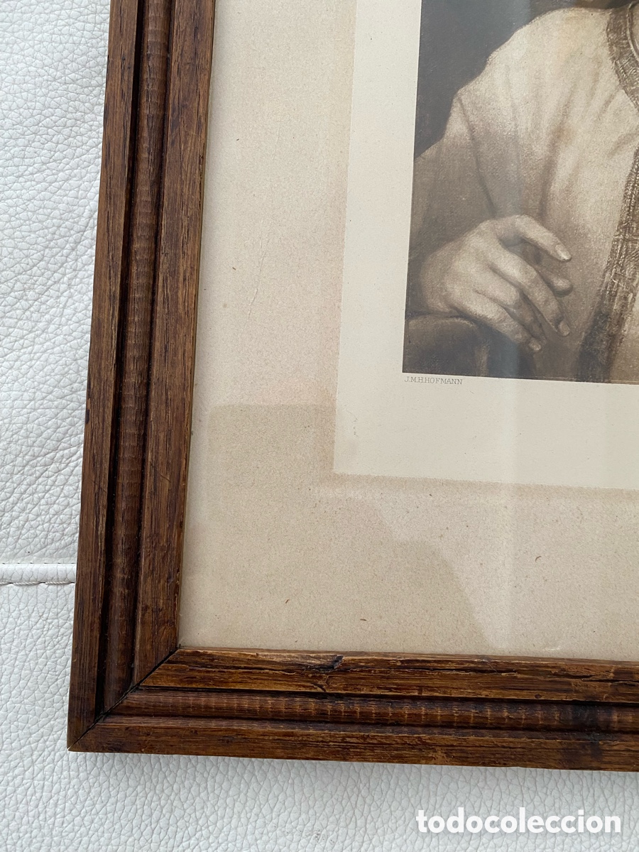 Arte: Grabado con marco de madera antiguo - Foto 20
