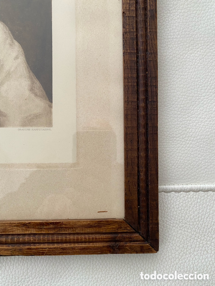 Arte: Grabado con marco de madera antiguo - Foto 21