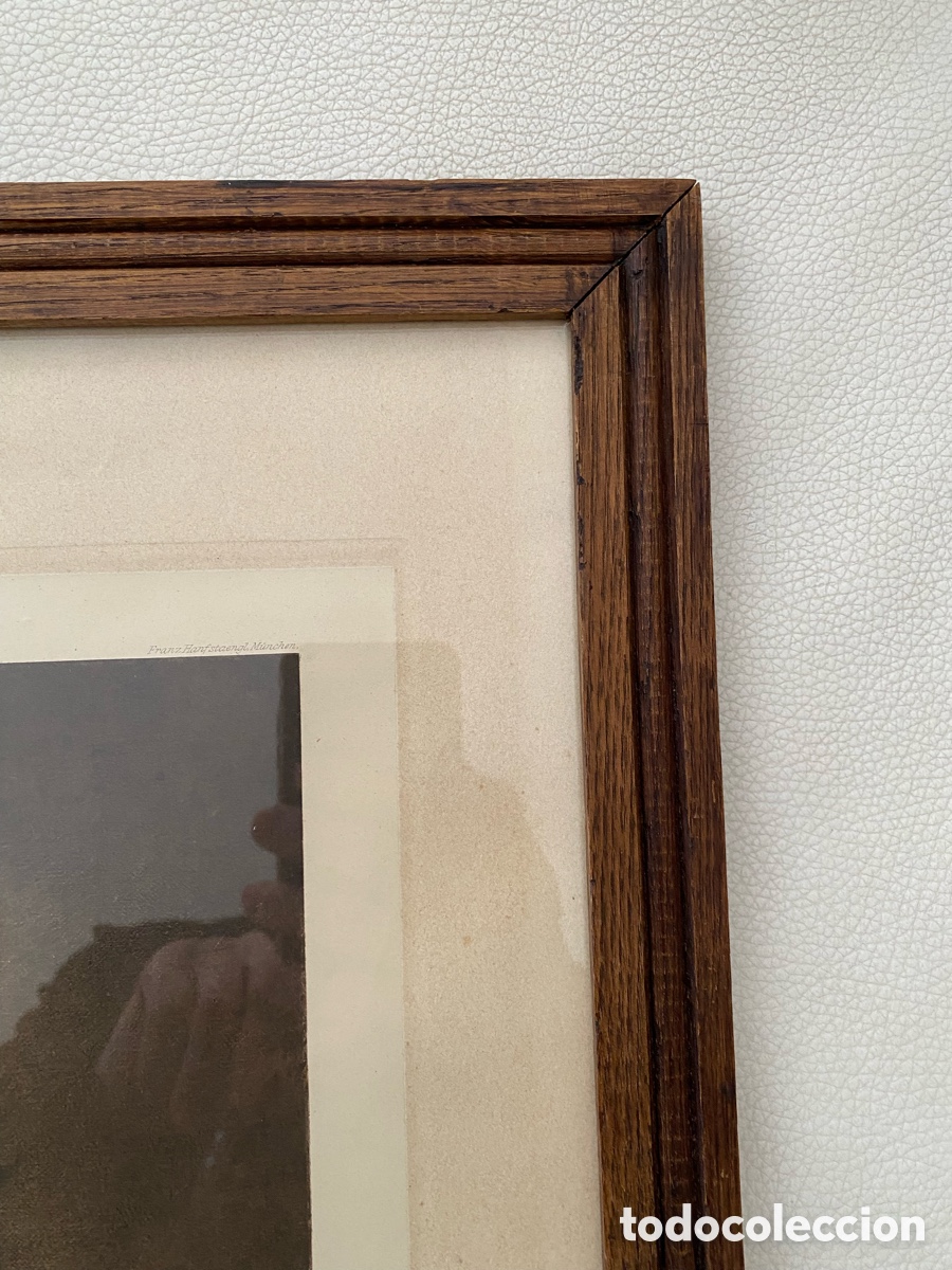 Arte: Grabado con marco de madera antiguo - Foto 22