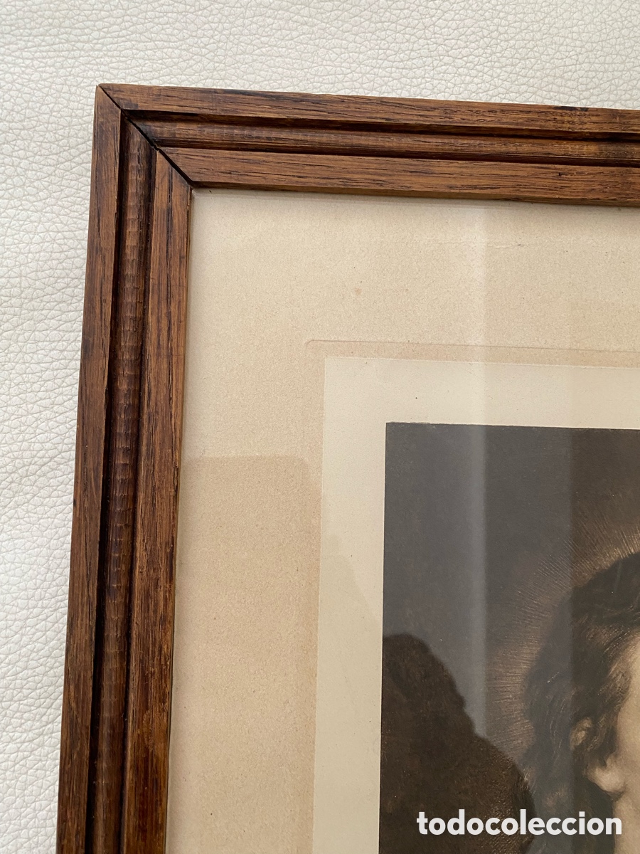 Arte: Grabado con marco de madera antiguo - Foto 23