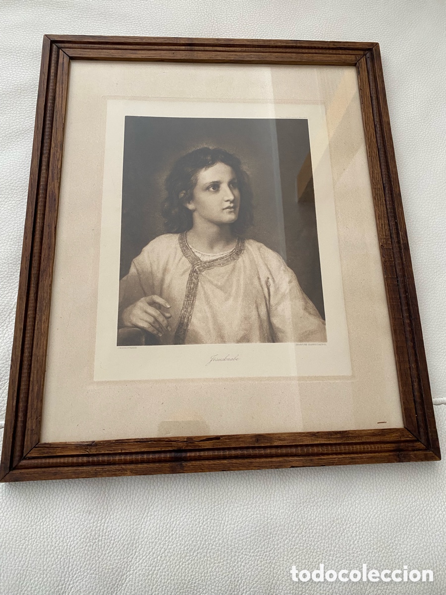 Arte: Grabado con marco de madera antiguo - Foto 25