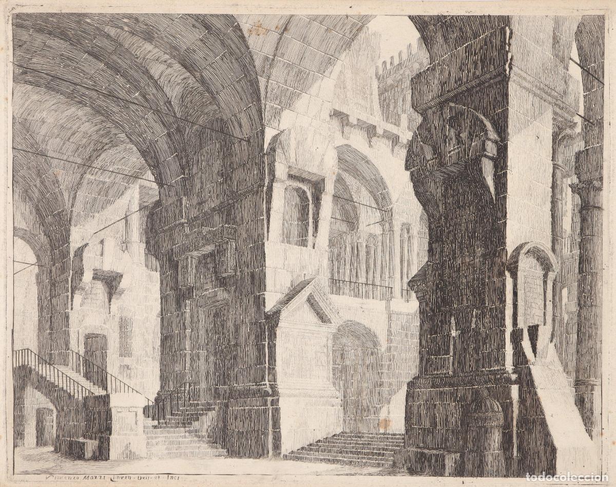 Arte: Interior de castillo - Mazzi, Vincenzo (ca. 1748 - ca. 1790) - Foto 1