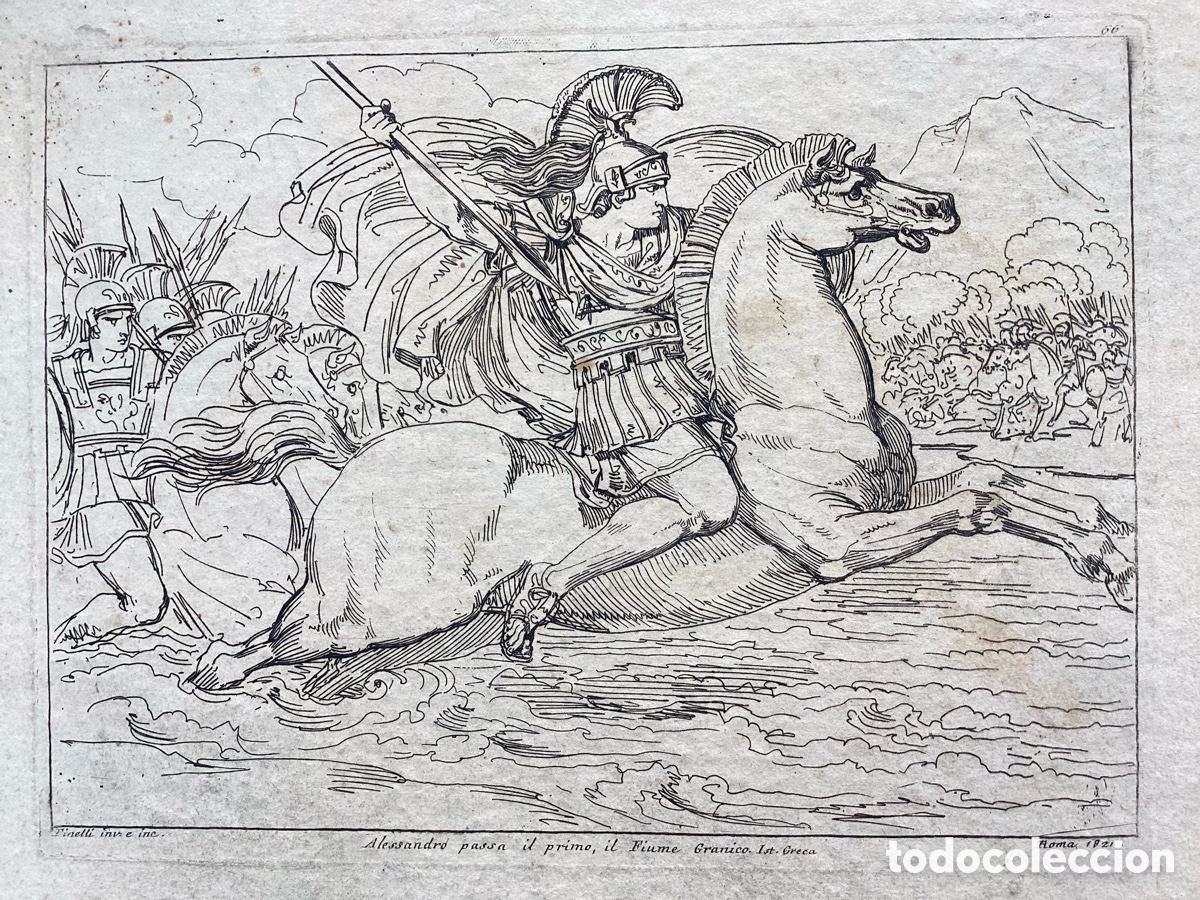 Arte: Bartolomeo Pinelli grabado original - Foto 2