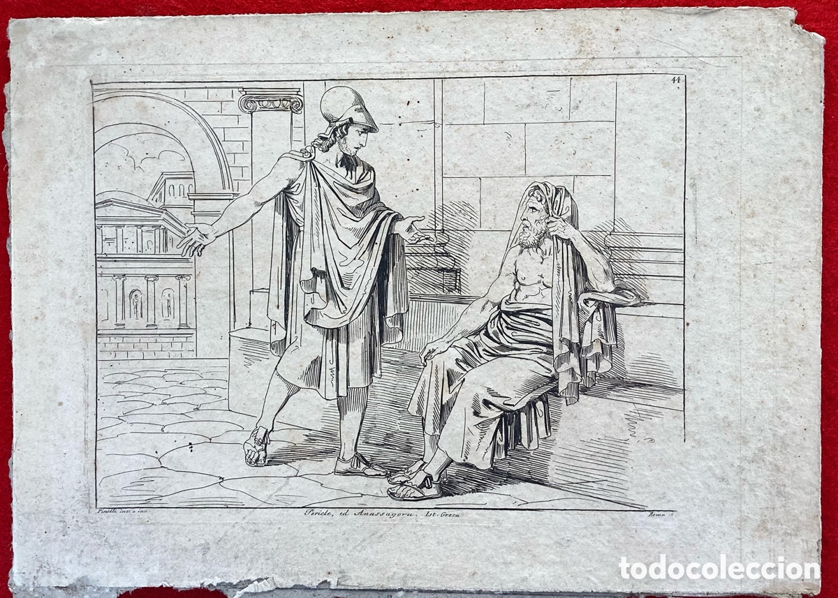 Arte: Grabado original de Bartolomeo Pinelli - Foto 1