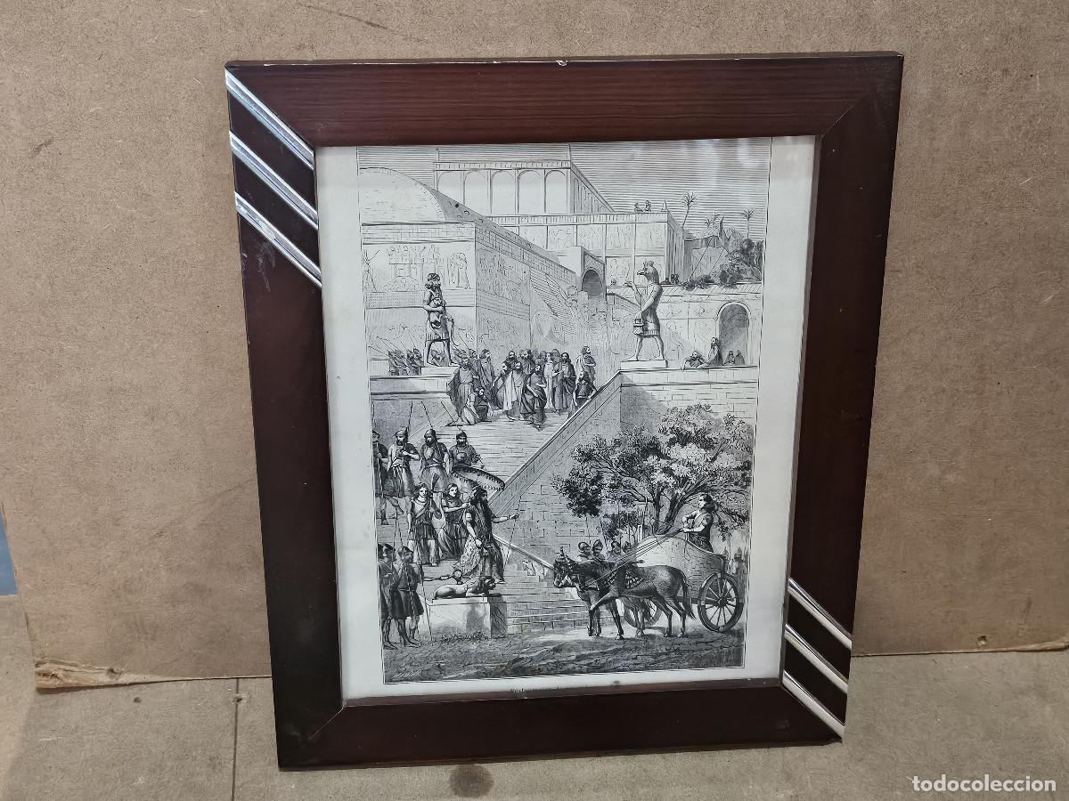 Arte: cuadro con grabado antiguo - Foto 1