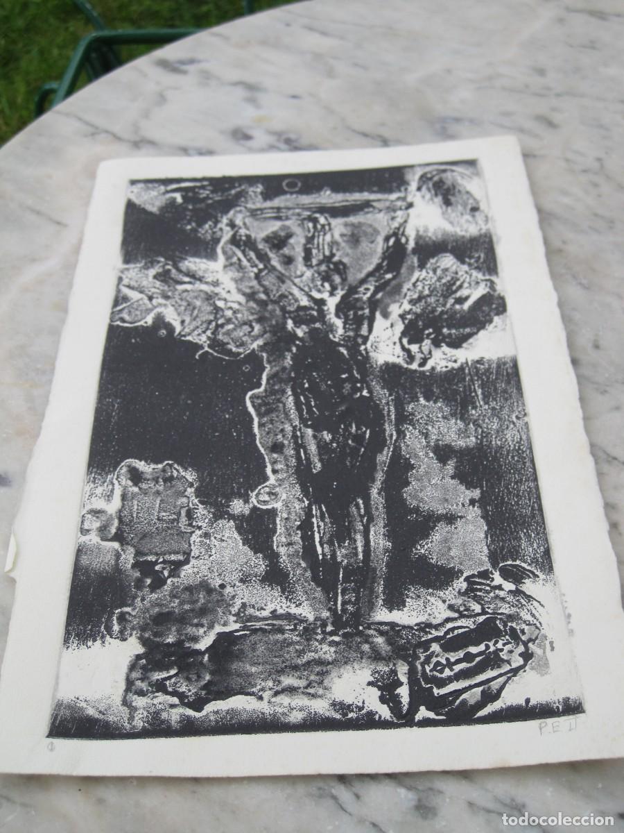 Arte: GRABADO - CRISTO CRUCIFICADO - P.E. - Foto 8
