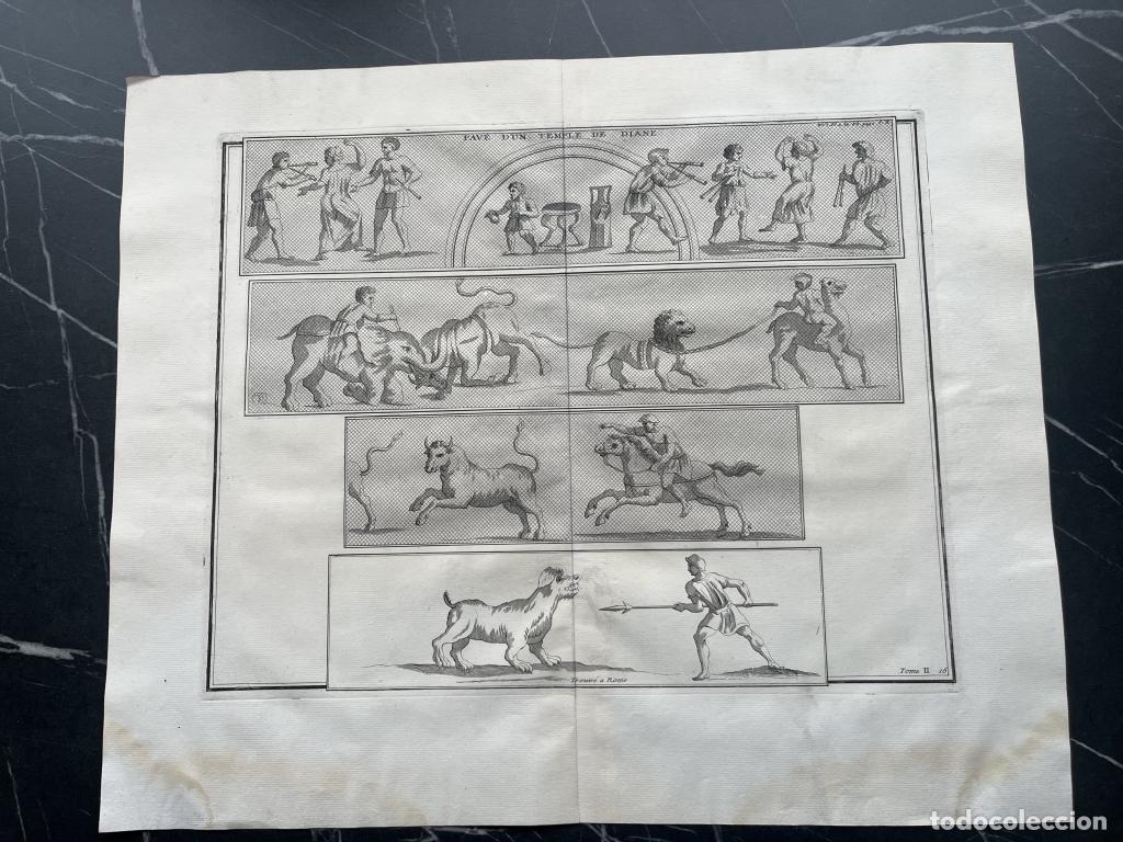 Arte: REPRESENTACIONES MITOL&Oacute;GICAS DEL TEMPLO DE DIANA, 1719. MONTFAUCON - Foto 2
