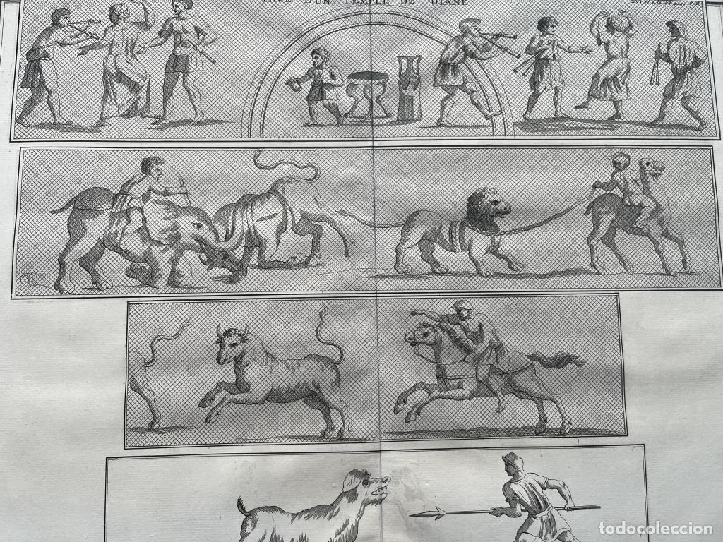 Arte: REPRESENTACIONES MITOL&Oacute;GICAS DEL TEMPLO DE DIANA, 1719. MONTFAUCON - Foto 1