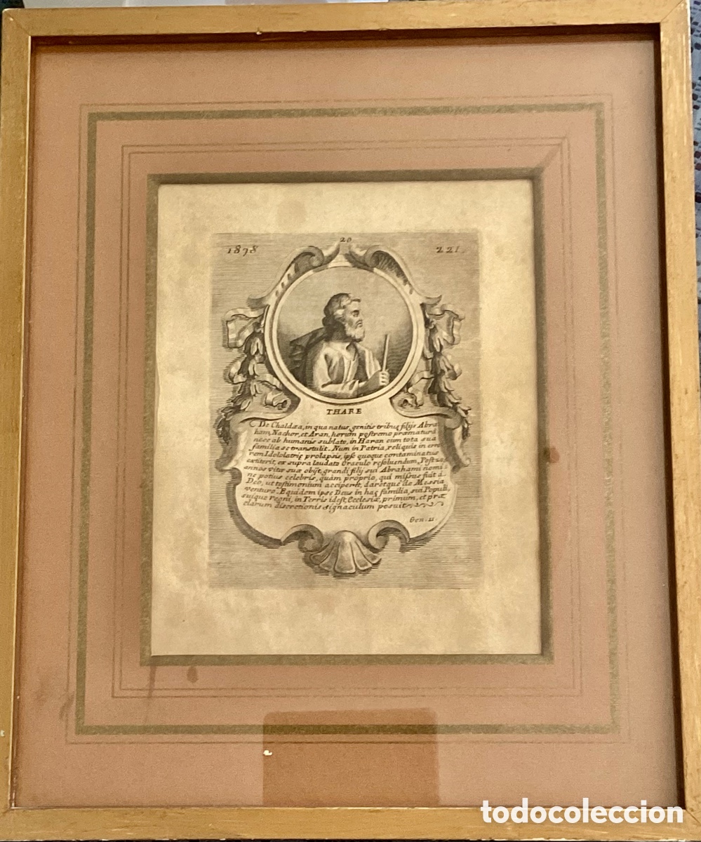 Arte: Grabado original Reyes y Profetas antiguo testamento - Foto 1