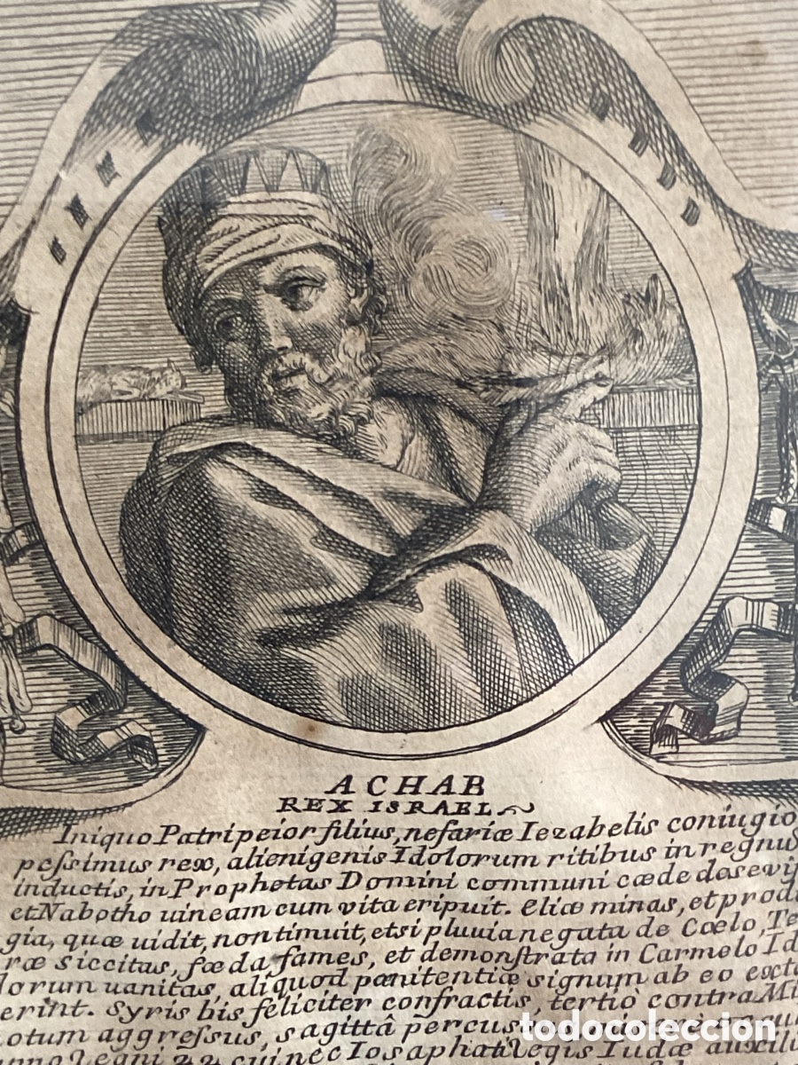 Arte: Grabado original de Reyes y Profetas Antiguo Testamento - Foto 3
