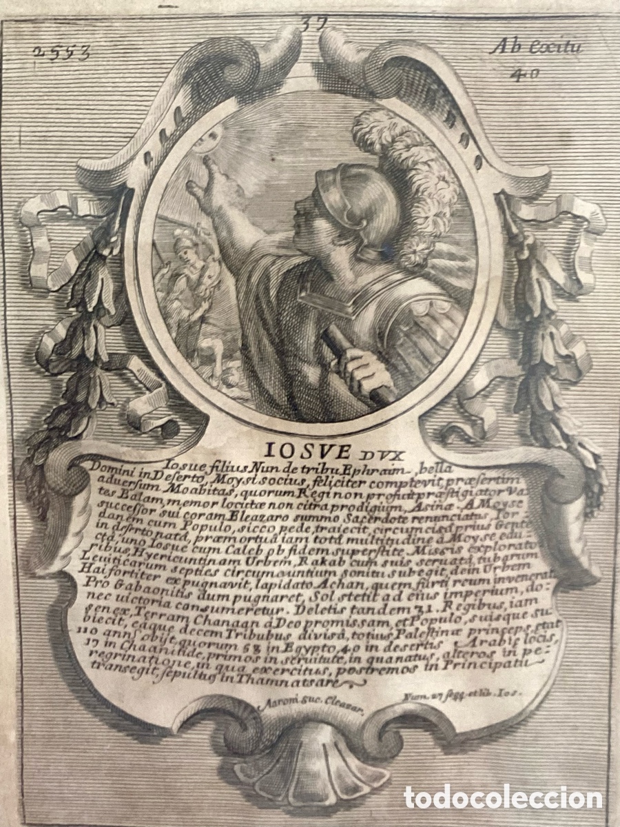 Arte: Grabado original de Reyes y Profetas del Antiguo Testamento - Foto 2
