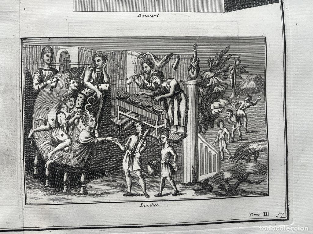 Arte: TIPOS DE MESAS DE COMER DE &Eacute;POCA ROMANA, 1719. MONTFAUCON - Foto 6