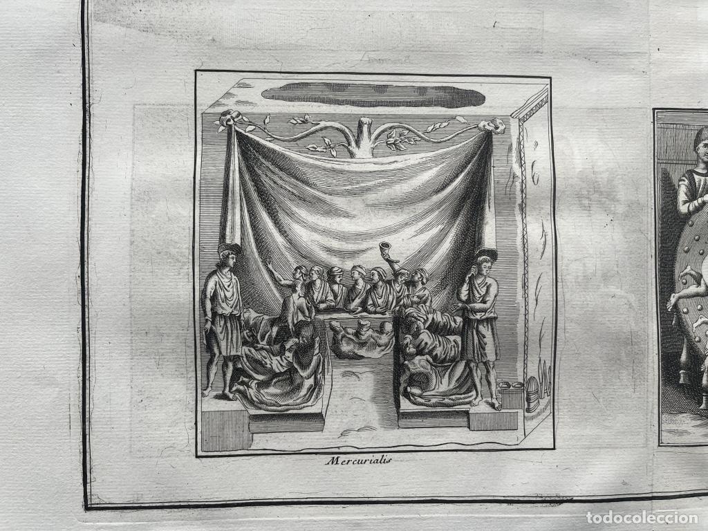 Arte: TIPOS DE MESAS DE COMER DE &Eacute;POCA ROMANA, 1719. MONTFAUCON - Foto 7