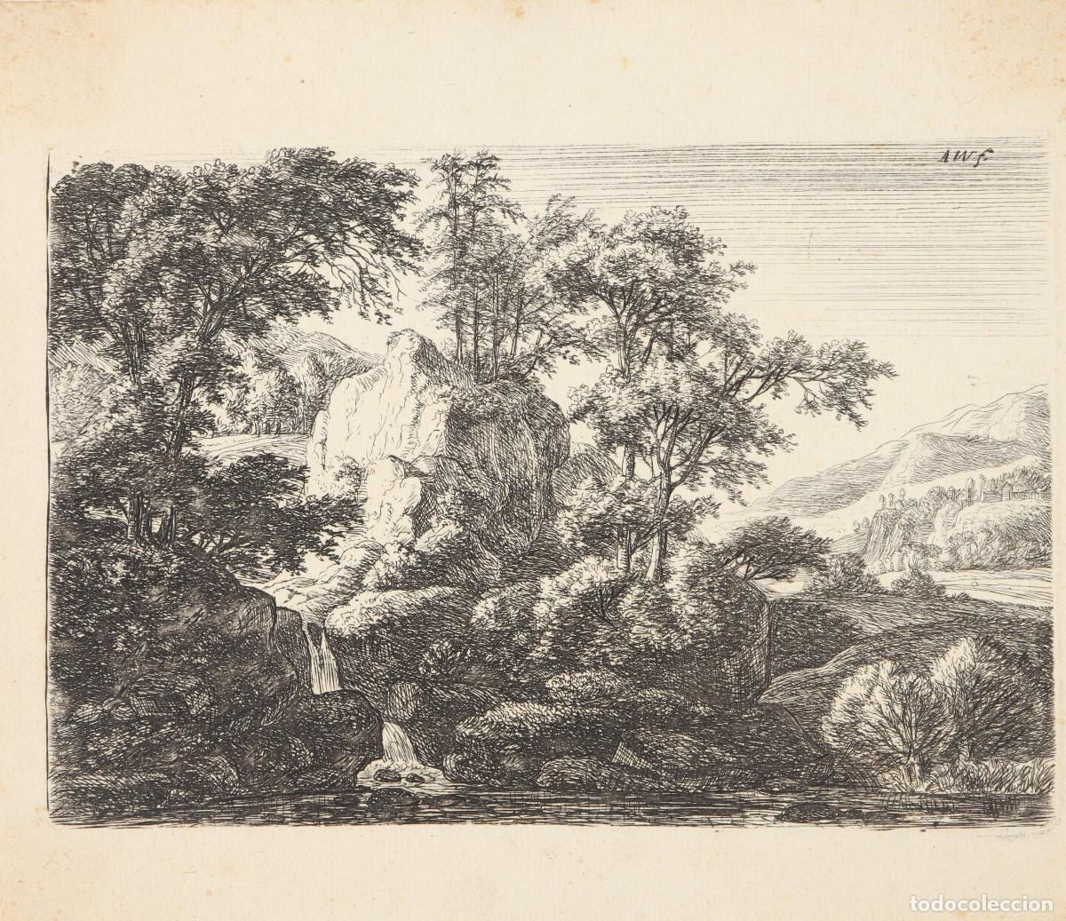 Arte: La doble cascada - Waterloo, Anthonie (1609-1690) - Foto 1