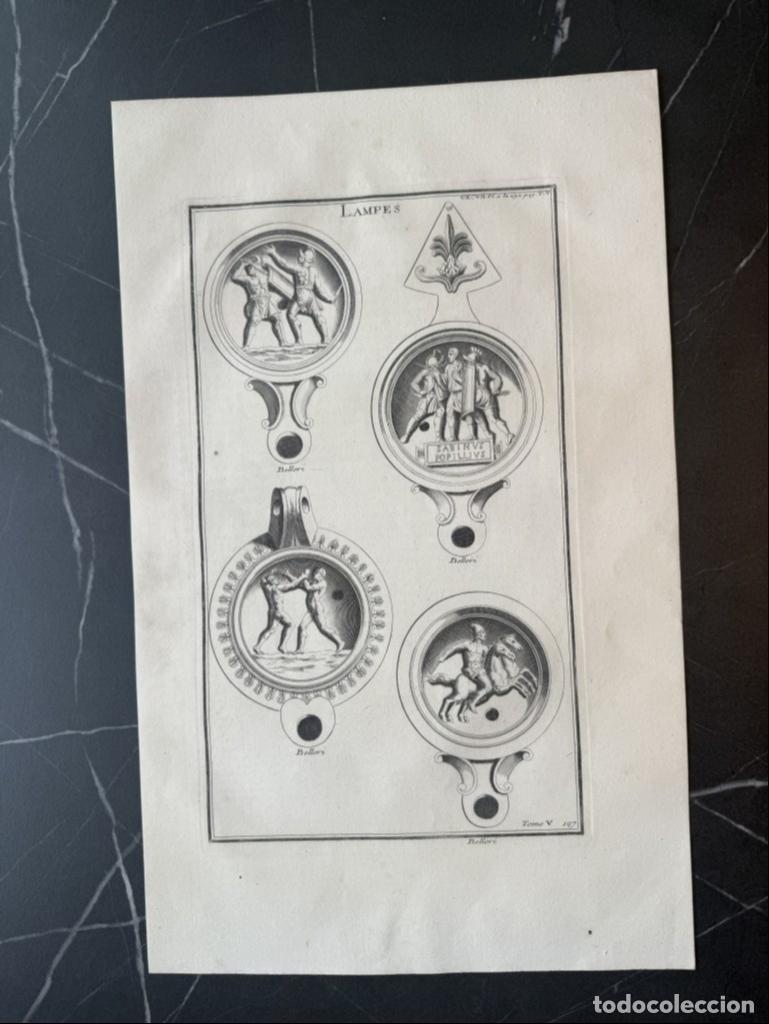 Arte: LUCERNAS ROMANAS DECORADAS,1719. MONTFAUCON - Foto 2