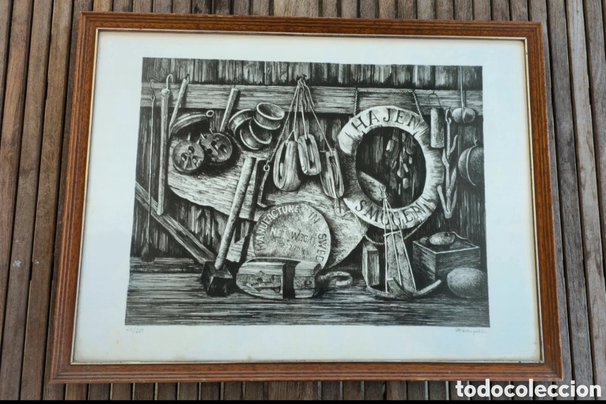 Arte: Grabado original &rdquo; Bodegon marino &rdquo; - Foto 1
