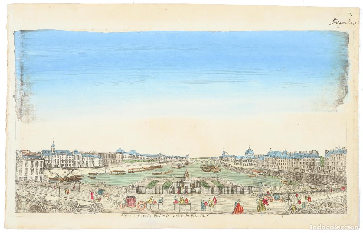 Arte: Vue de la sortie de Par&iacute;s prise du Pont Neuf - Foto 1