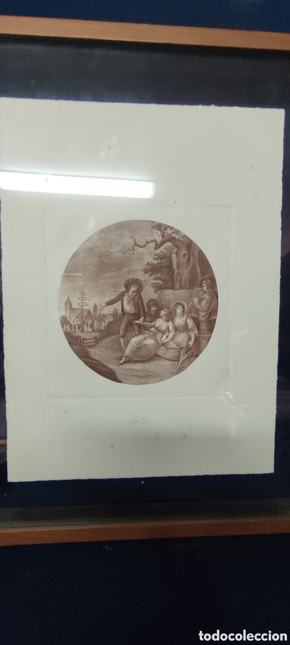 Arte: Cuadro , antiguo grabado numerado - Foto 2