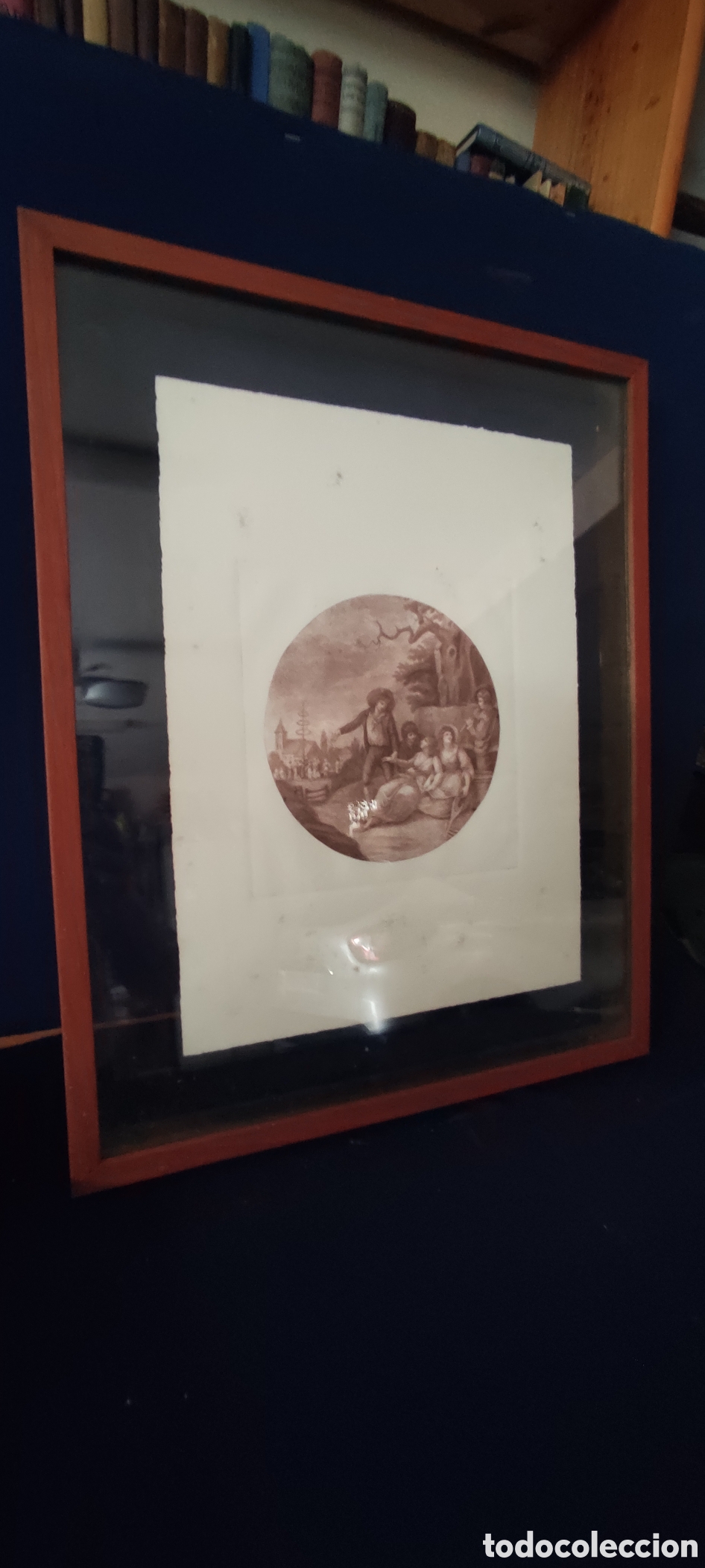 Arte: Cuadro , antiguo grabado numerado - Foto 3