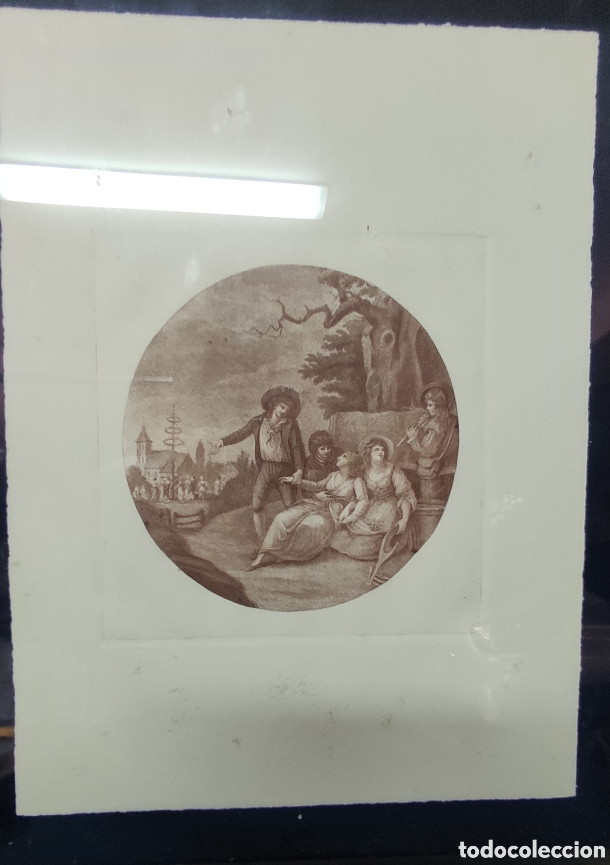 Arte: Cuadro , antiguo grabado numerado - Foto 1