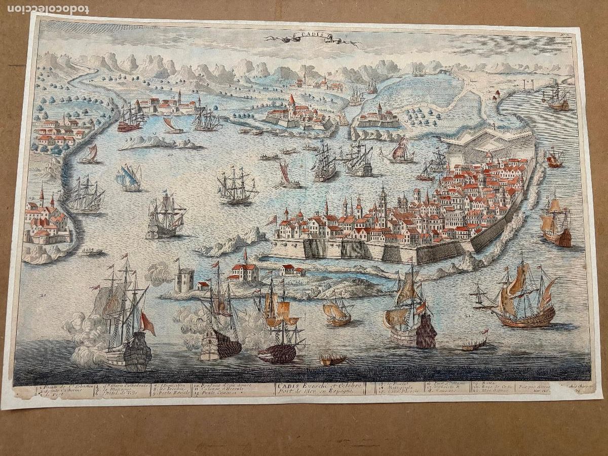 Arte: Grabado de C&aacute;diz S XVIII - Foto 1