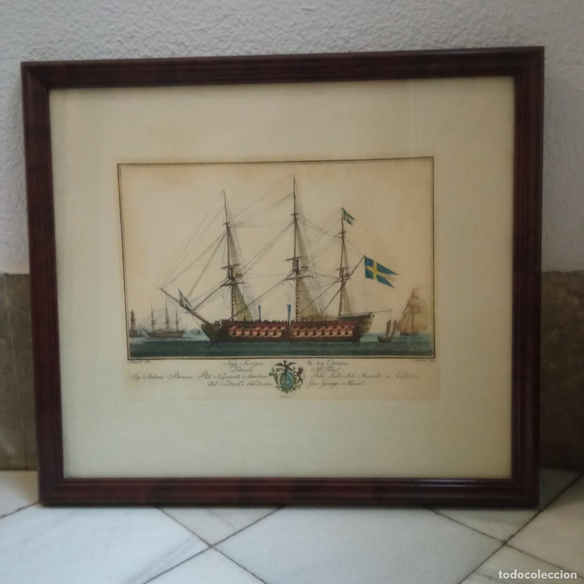 Arte: Grabado barco navio s. XIX - Foto 1