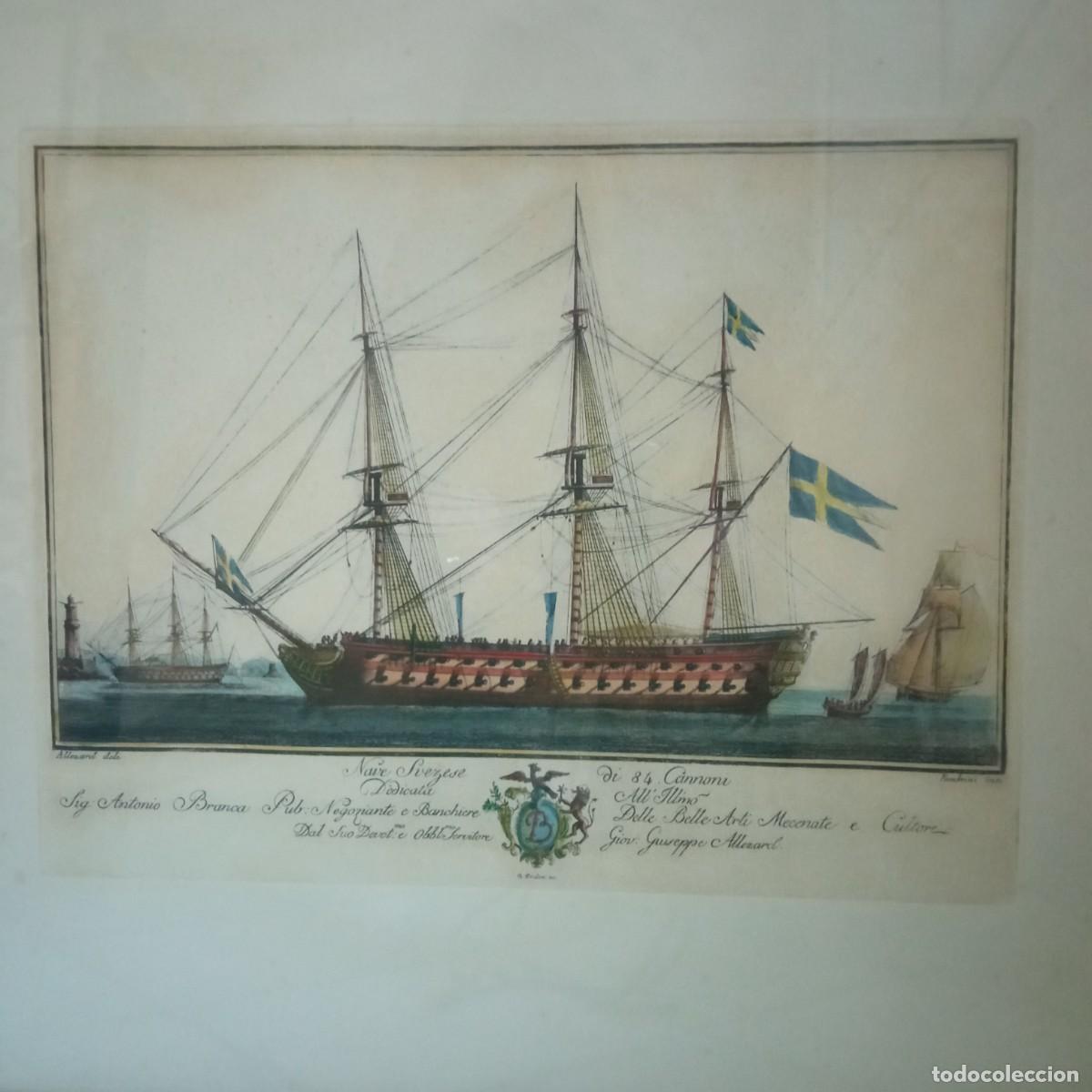 Arte: Grabado barco navio s. XIX - Foto 2